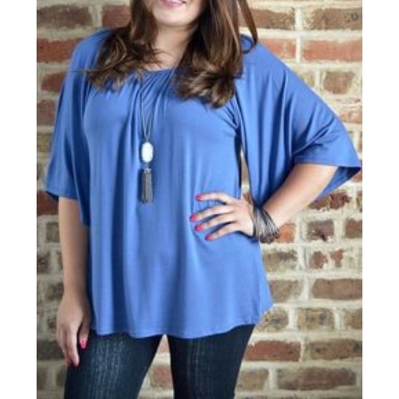 The ZigZag Stripe Tops - ZigZag Stripe Boutique Blue Medium Flouncy Top